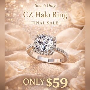 CZ Halo Ring
